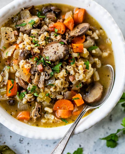 Wild Mushroom and Farro Soup