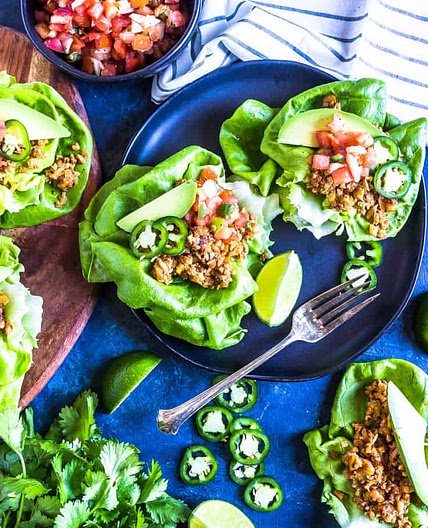 Cauliflower Walnut Taco Cups