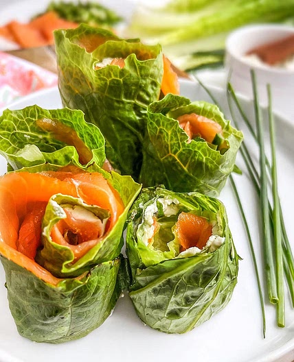 Smoked Salmon Lettuce Rolls Recipe
