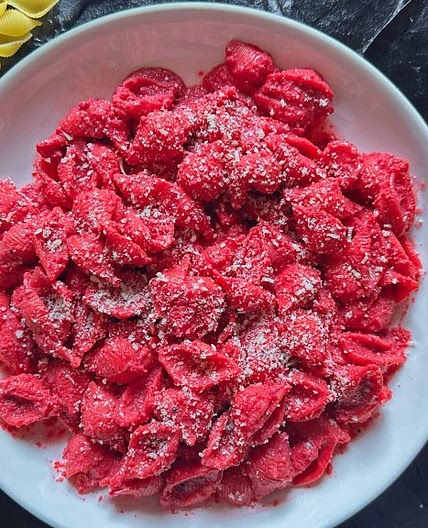 Creamy Beetroot Pasta