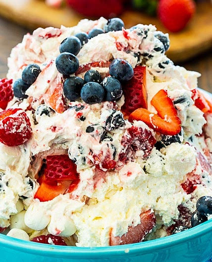 Red, White & Blue Cheesecake Salad