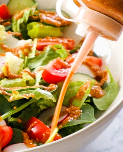 Toasted Sesame Salad Dressing with Fried Garlic (Vinaigrette)