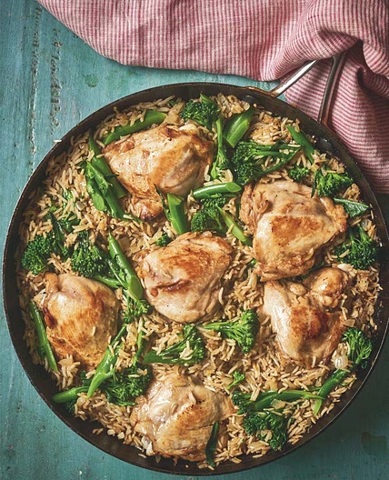 Hoisin chicken and rice with Tenderstem broccoli