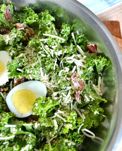 Massaged Kale Caesar Salad (Low FODMAP)