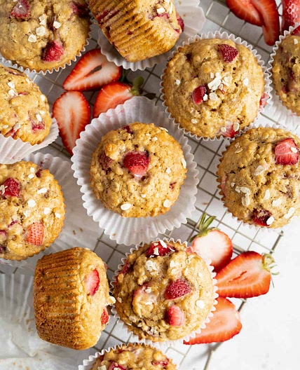 Healthy Strawberry Muffins