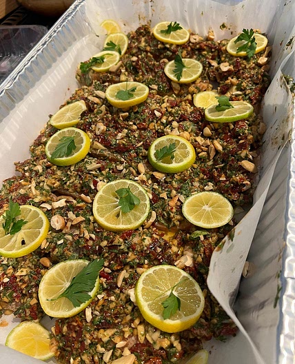 Sun dried tomatoes and Cashew Salmon