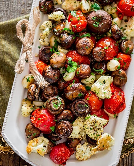 Italian Roasted Mushrooms and Veggies