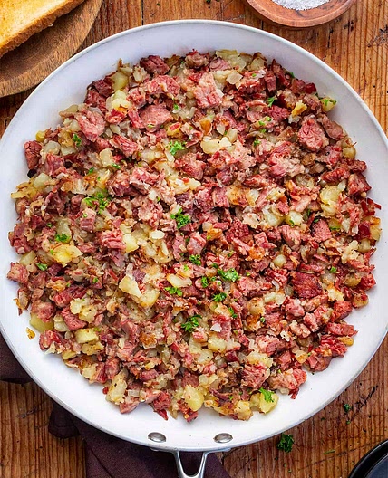 Homemade corned beef hash