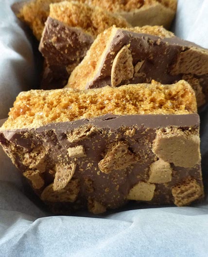 Gingerbread Chocolate Honeycomb (Cinder Toffee)