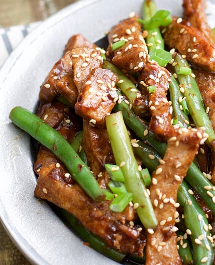 Keto Sesame Pork and Green Beans