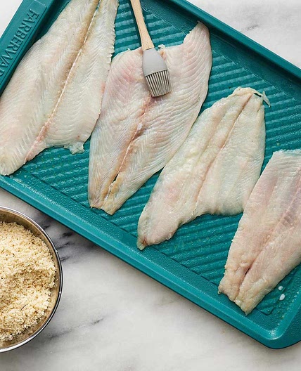 Baked Flounder with Panko and Parmesan