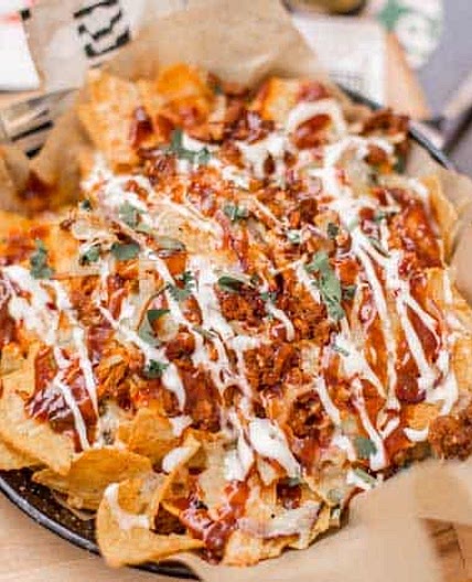 Grilled BBQ Chicken Nachos