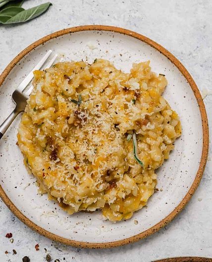 Creamy Butternut Squash Risotto with Pancetta