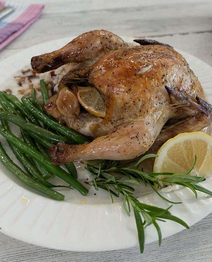 Cornish Game Hens with Garlic and Rosemary