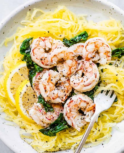 Spaghetti Squash Shrimp Scampi Recipe