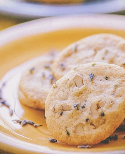 Gluten Free Shortbread Cookies with Lavender, Ginger, Walnuts (Vegan)
