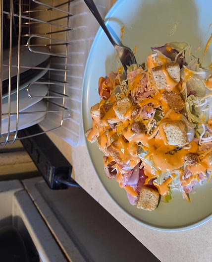 Turkey Vegetable Crouton Salad Recipe