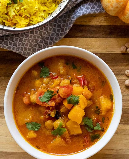 Butternut Squash Curry with Chickpeas