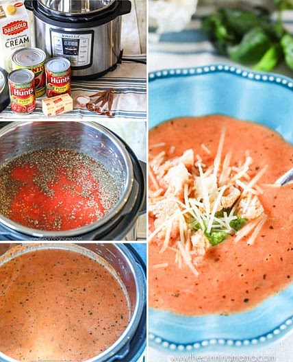 Instant Pot Creamy Tomato Basil Soup
