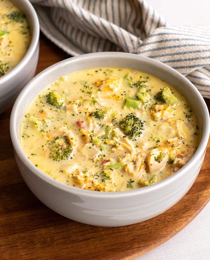 Bacon-Cheddar Broccoli Chicken Soup