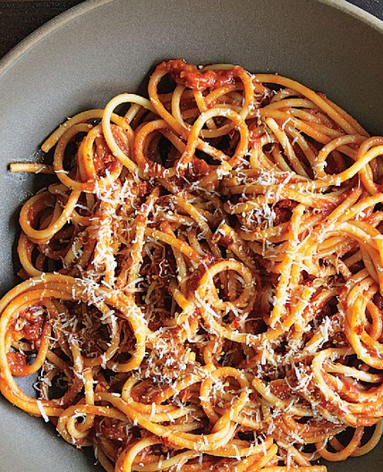 Bucatini with Butter-Roasted Tomato Sauce