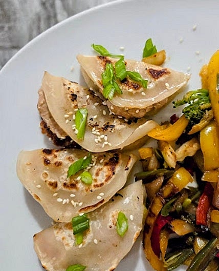 Smash Dumpling Tacos