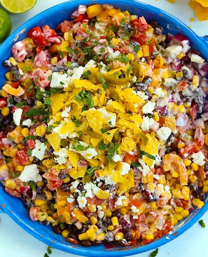 Mexican-Style Salad {with Zesty Lime Dressing}