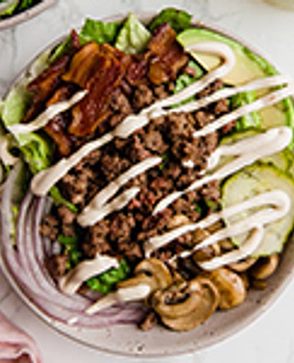 Loaded Bun-less Burger Bowls (Paleo, Keto, Whole30)