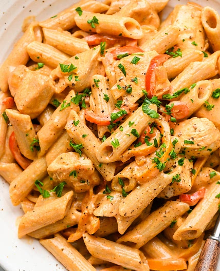 Cashew Cream Cajun Chicken Pasta - Dairy Free!