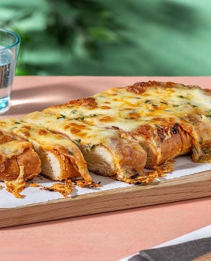 4 Cheese Garlic Focaccia Bread with Chive Topping | Perfect for Sharing