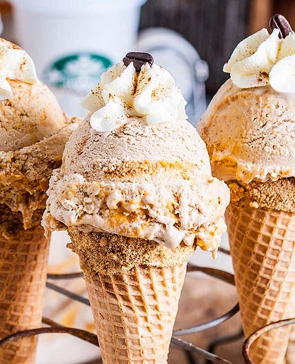 No Churn Pumpkin Spice Latte Ice Cream
