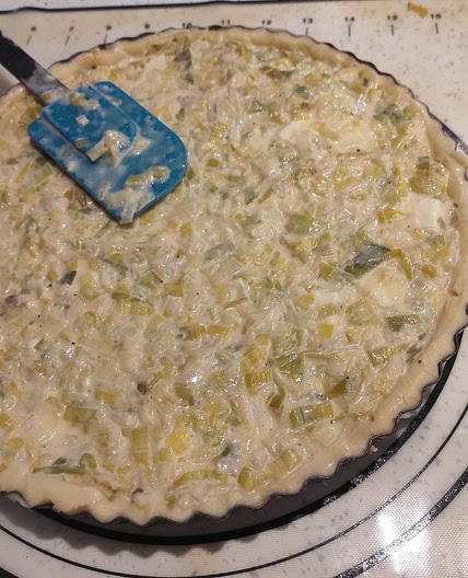 Quiche puerro y brie