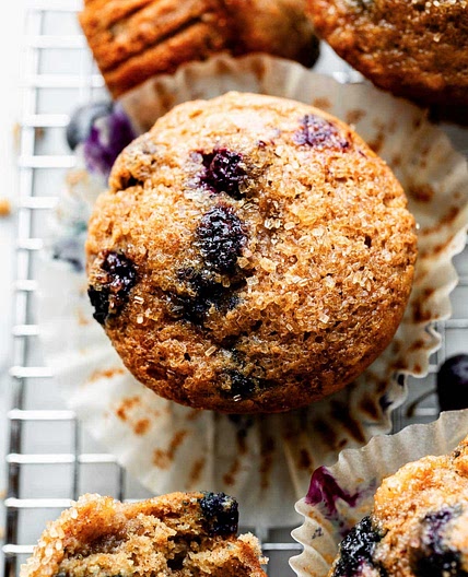 Healthy Blueberry Banana Muffins
