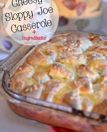 CHEESY SLOPPY JOE CASSEROLE WITH FROZEN BURGERS