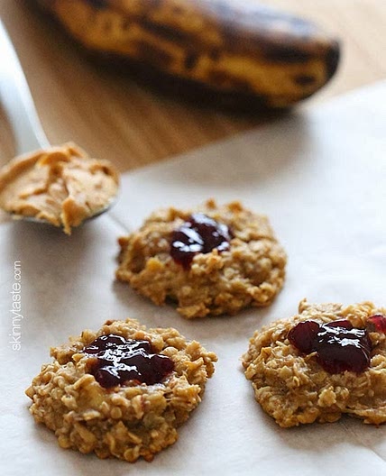 PB & J Healthy Oatmeal Cookies