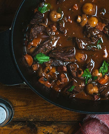 Bœuf bourguignon à la bavette
