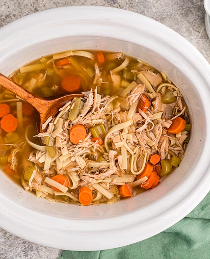 Slow Cooker Grandma's Turkey Noodle Soup