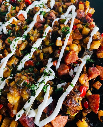 Griddle Sausage and Potatoes Recipe