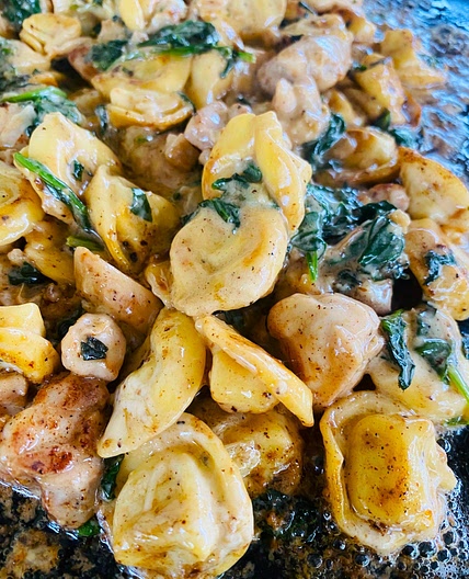 Blackstone Chicken Caesar Tortellini