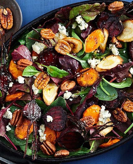 Roasted winter vegetable salad