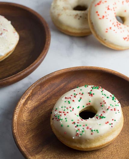 Double Eggnog Doughnuts