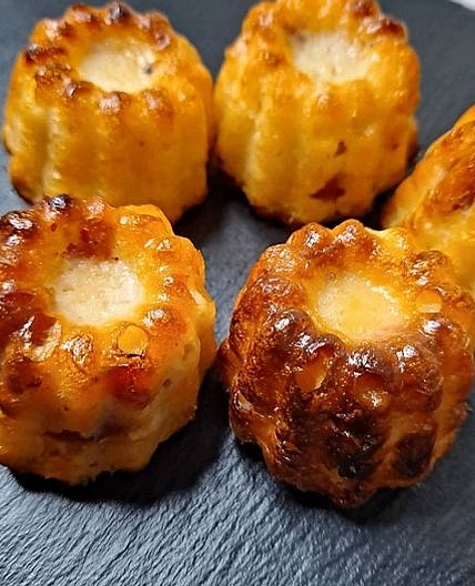Canelé salé au chorizo, coeur coulant de chèvre