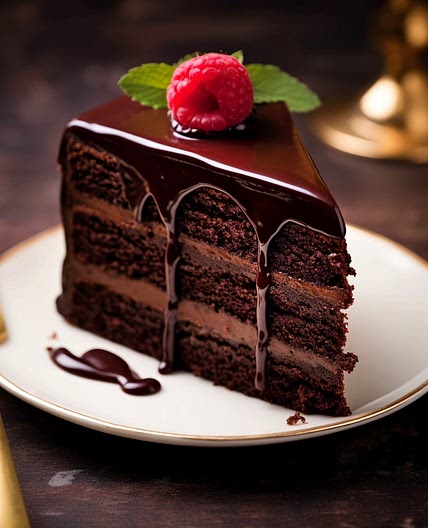 Chocolate Mirror Glazed Cake