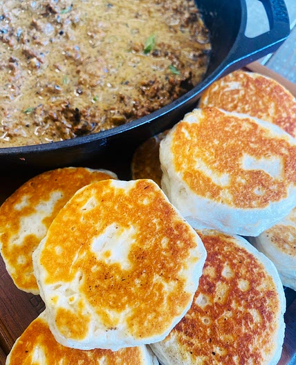 Blackstone Chorizo Biscuits and Gravy