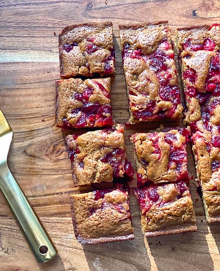 Low FODMAP Sticky Cranberry Gingerbread