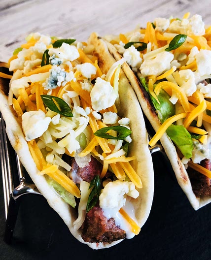 Black and Blue Steak Tacos