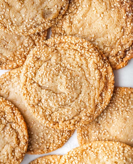 Chewy Honey Sesame Cookies