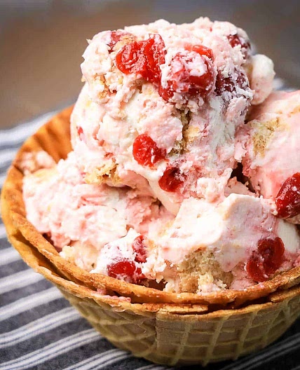 Easy Cherry Ice Cream (No Churn)