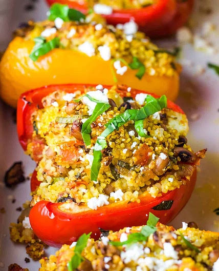 Mediterranean Couscous Stuffed Peppers