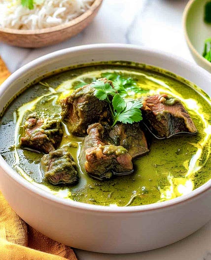 Lamb Palak / Saag Gosht (Indian Spinach and Lamb Curry)
